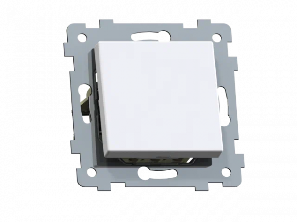 Аксиома Механизм выключателя одноклавишного скрытой установки С110-447, белый