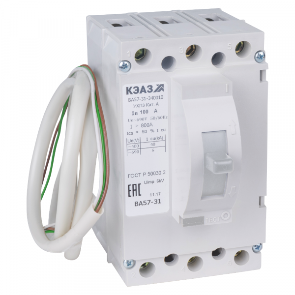 Выключатель автоматический ВА57-31-331810-31.5А-400-690AC-НР230AC/220DC-УХЛ3