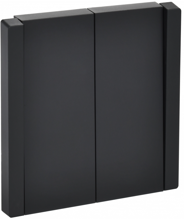 FORTE&PIANO Выключатель 2-клавишный перекрестный 10А FP109 черный IEK