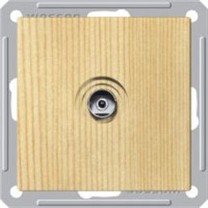 W59 Розетка телевизионная TV скрытая в рамку сосна