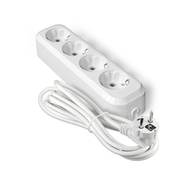 Удлинитель Е-304А ПВС 3*1,5 ,4 гнезда, с заземлением, 3м еврослот