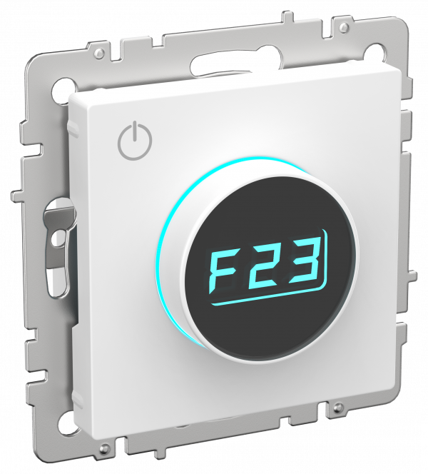 BRITE Термостат электронный с индикацией ТС10-1-БрАБ арктический белый IEK