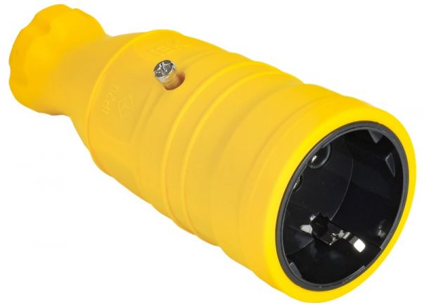 Розетка переносная РБп14-1-0м IP20 желтая OMEGA