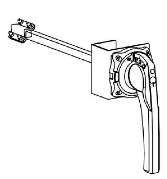 ВЫНОСНАЯ СТАНДАРТНАЯ ЧЁРНАЯ ПОВОРОТНАЯ РУКОЯТКА ДЛЯ ФРОНТАЛЬНОЙ УСТАНОВКИ НА SD630-1250