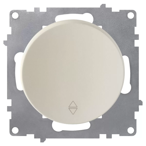 Переключатель одинарный, цвет бежевый (серия Florence)