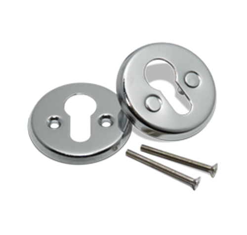 Накладки декоративные для цилиндра замка хромированные матовые