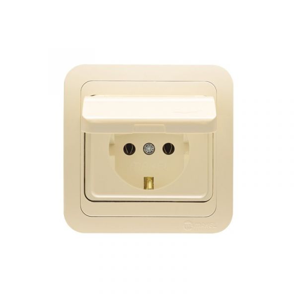 Mimoza крем/крем розетка с крышкой (керамика)