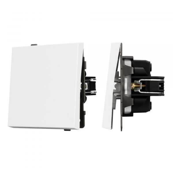 Механизм выключателя одноклавишный проходной SWT-TENDO-MKP1-SFPL-WH 230V, 10A, Белый, 1 пост