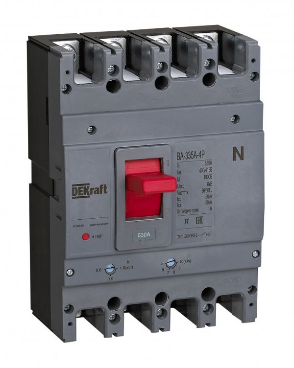 Силовой автоматический выключатель 4P 630A 50кА ВА-335А