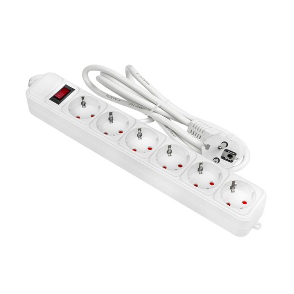 Фильтр сетевой 6x1.8м 16А/3.2кВт с выключателем с заземлением ПВС 3х1.0 Блокбастер XL PROxima