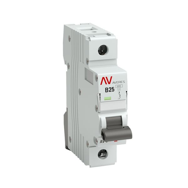 Выключатель автоматический AV-6 1P 25A (B) 6kA AVERES