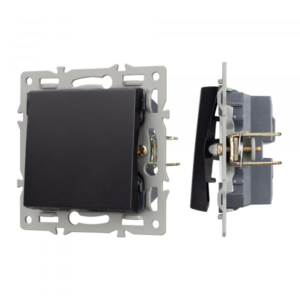 Механизм выключателя одноклавишный проходной SWT-MKP1-PL-BK 250V, 16A