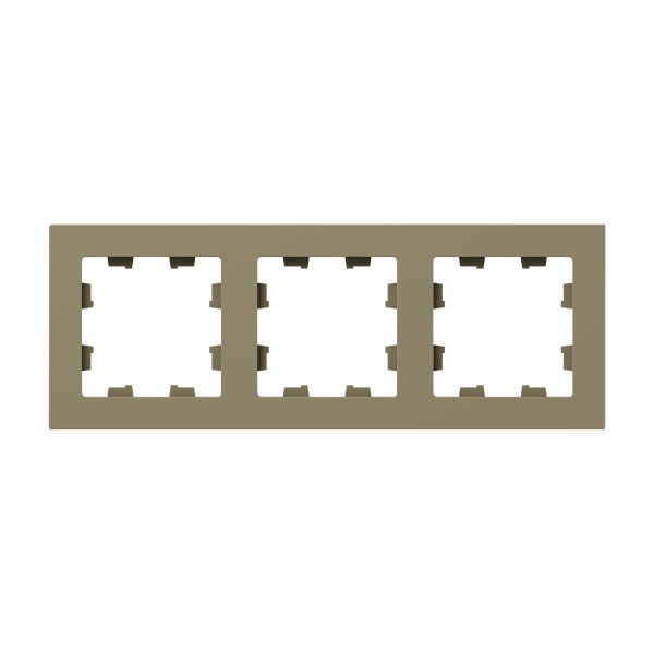 Рамка 3-местная шамп.  пластик Эпика EKF