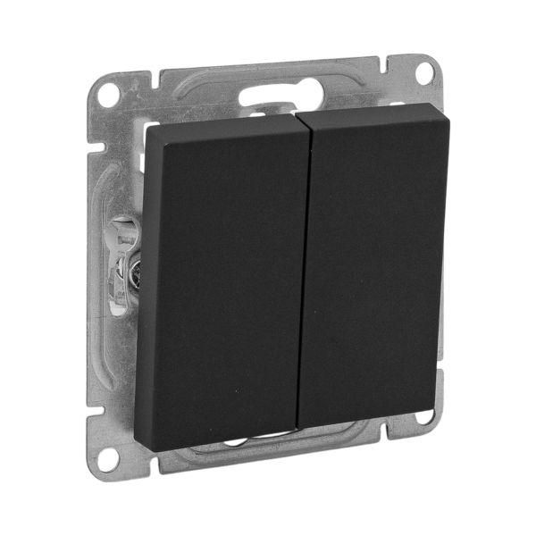 Эпика Механизм выключателя 2кл. кнопочный черный EKF