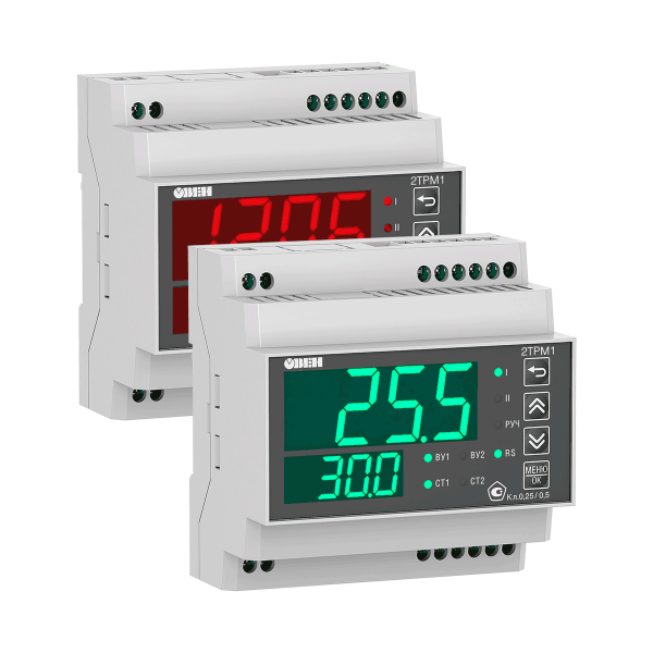 Измеритель-регулятор двухканальный 2ТРМ1-Д.У2.РР.RS с универсальным входом