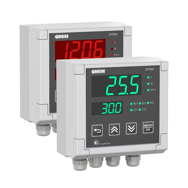 Регулятор двухканальный 2ТРМ1-Н.У2.РР с универсальным входом