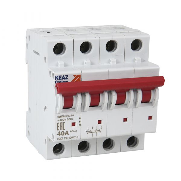 Выключатель нагрузки 4П 63А 400В OptiDin BM63P-463-УХЛ3 (ВМ63Р)