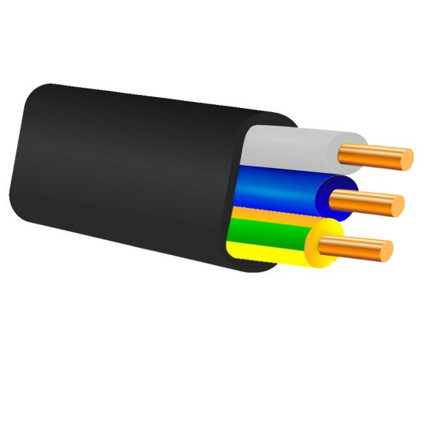 Кабель силовой ВВГ-Пнг(А)-LS 3х4ок (N, PE) - 0.66 ТРТС однопроволочный