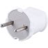 Вилка электрическая прямая б/з, белый