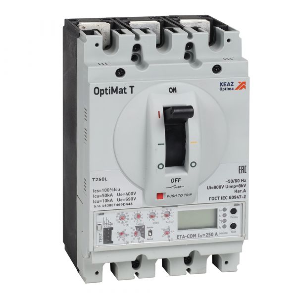 Выключатель автоматический OptiMat T250L ETA-COM 250 A 3P