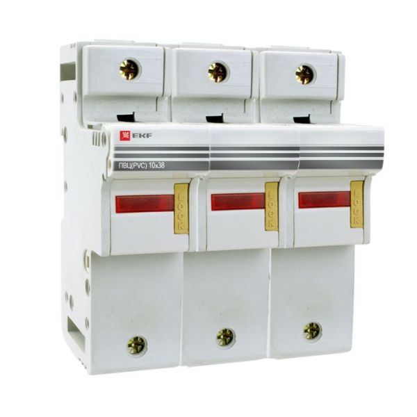 Предохранитель-разъединитель для ПВЦ 10x38 3P (с индикацией)