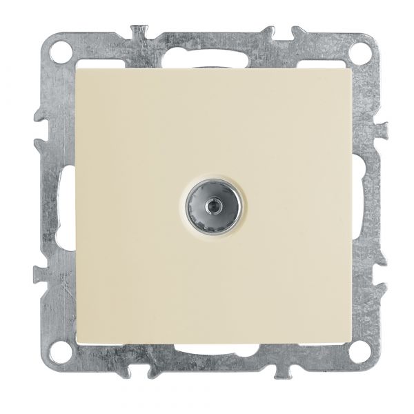 Розетка телевизионная (механизм), 75 Ом, 5-862МГц, Эрна, слоновая кость, Stekker