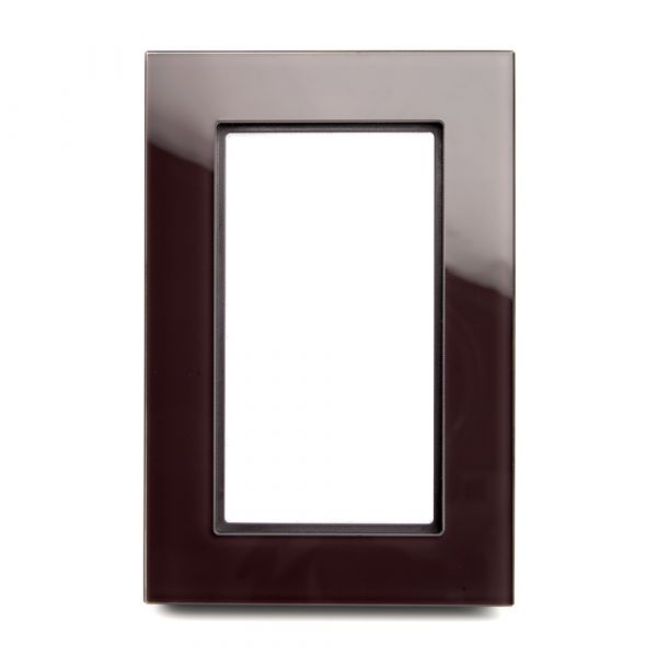 Рамка 2-местная (без перемычки), Катрин, шоколад