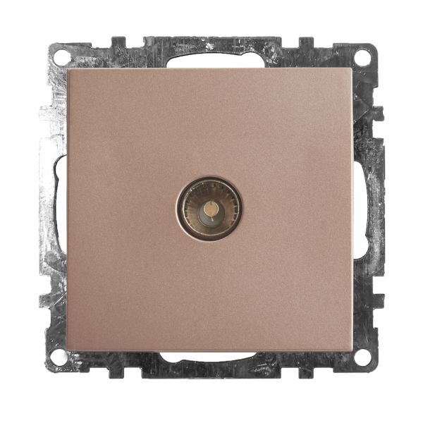 Розетка телевизионная 1-местная (механизм), 75 Ом, 5-862МГц, Катрин, шампань