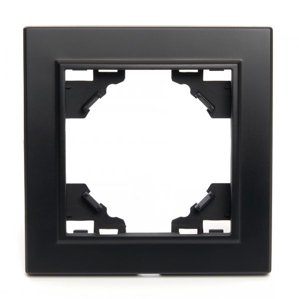 Рамка одноместная, Эрна, черный Stekker