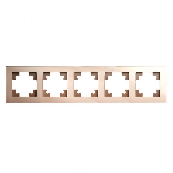 Рамка горизонтальная 5-местная, Катрин, шампань