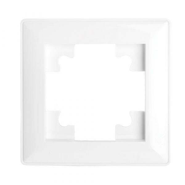 Рамка одноместная пластик серия Катрин белый STEKKER