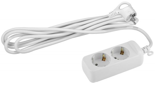 Удлинитель Россия UX-2e-3m c заземлением, 3х0,75мм2, ПВС, 2 гнезда, 3м UX-2e-3m