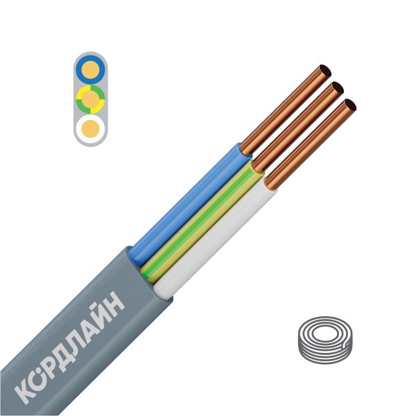 Кабель силовой КОРДЛАЙН ВВГ-Пнг(А)-LS             3x2,5ок(N,PE)-0,66 10м ТРТС