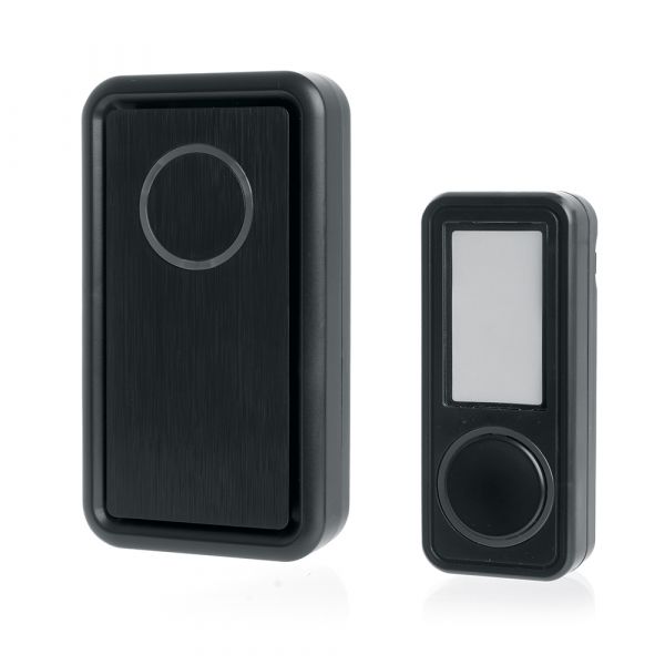 Звонок электрический дверной, (18 мелодий), черный,