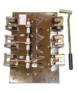 Переключатель ПБ-34 П У3, 400А, 380В, гетинаксовое основание, правая боковая рукоятка, IP00, с дугогасительными камерами