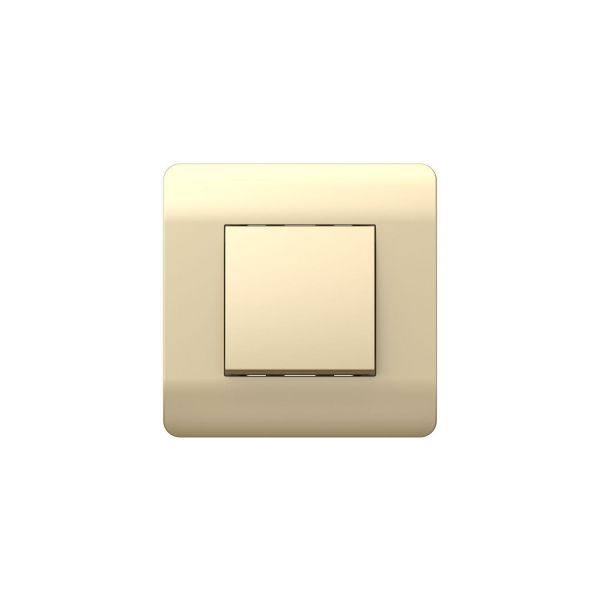 Выключатель 1-клавишный, 10А, шампань