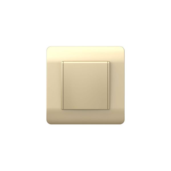 Розетка с/з со шторками с крышкой, 16А, IP44, шампань