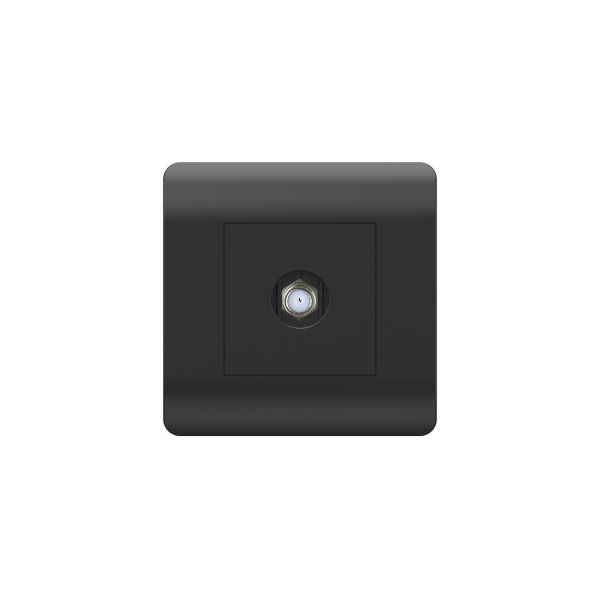 Розетка антенная одиночная SAT коннектор, черный