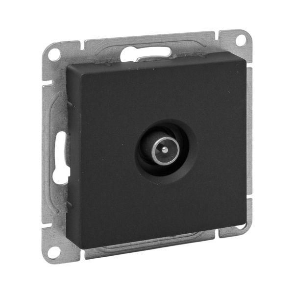 Эпика Механизм розетки TV проходная черный EKF