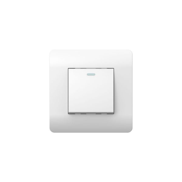 Переключатель 1-клавишный с подсветкой, 10А (NEW3-E), белый