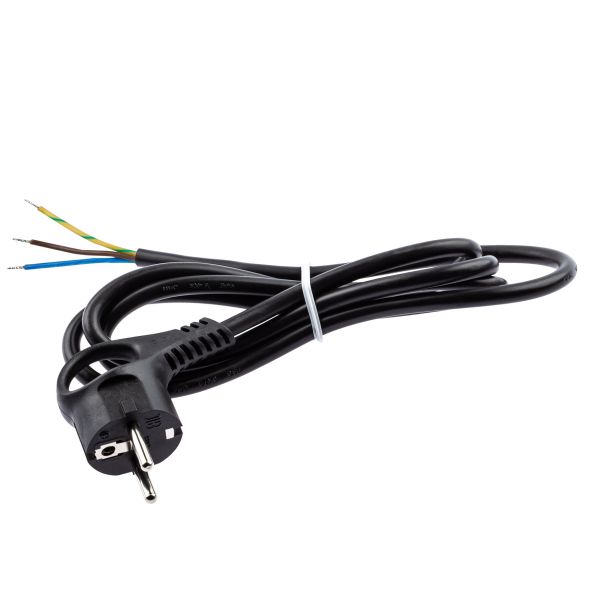 Шнур сетевой с вилкой U-3x1-2m-B 2м ПВС 3х1мм2