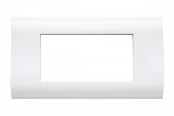 Рамка 4 поста серии 45 22.5x45.0мм белая