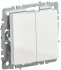 BRITE Выключатель 2-клавишный 10А ВС10-2-0-БрБ белый