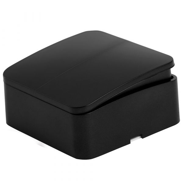 Выключатель двухклавишный 250В 10А серия София черный матовый STEKKER