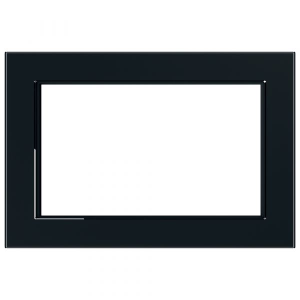 Рамка двухместная (без перемычки) стекло Катрин черный матовый