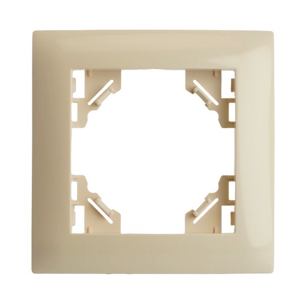 Рамка одноместная горизонтальная серия Эрна Элегант слоновая кость STEKKER