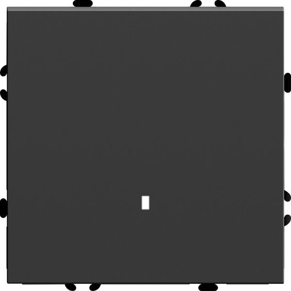 Выключатель 1-клавишный c индикатором (механизм), 250В, 10А, серия Эмили, черный уголь, soft touch