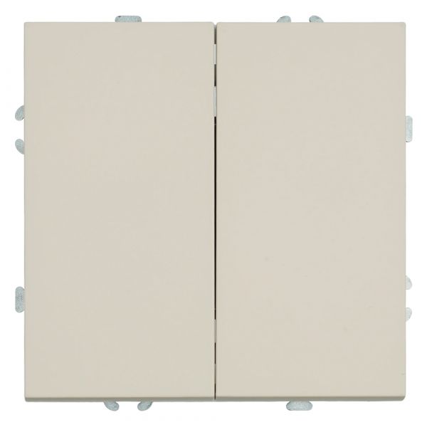 Выключатель 2-клавишный (механизм) 250В 10А кашемир soft touch серия Эмили STEKKER