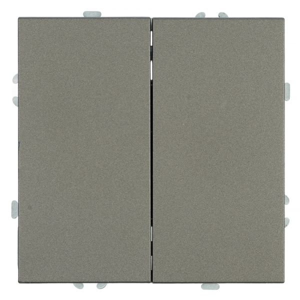 Переключатель 2-клавишный (механизм) 250В 10А антрацит soft touch серия Эмили STEKKER