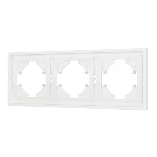 Рамка пластиковая FRM-TENDO-SFPL-3-WH, Белый, 3 поста